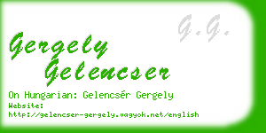 gergely gelencser business card